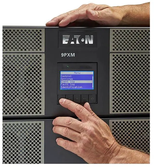 Alt view image 3 of 5 - Eaton 9PXM8S12K 9PXM UPS, 12 kVA scalable to 16 kVA, Hardwired input, Hardwired output, 208-240V, Rack/Tower, 14U
