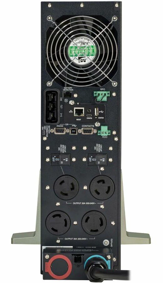 Alt view image 4 of 5 - Tripp Lite SmartOnline SU6000RT 6000VA Rack/tower UPS - 3U Rack/Tower - AVR - 3 Minute Stand-by - 230 V AC Input - Single Phase - Pure Sine Wave - Serial Port - USB - 2x NEMA L6-20R, 2x NEMA L6-30R