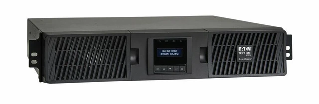 Main image of Eaton Tripp Lite Series SmartOnline 3000VA 2700W 120V Double-Conversion Sine Wave UPS - 7 Outlets - Extended Run - Network Card Option - LCD, USB, DB9 - 2U Rack/Tower - TAA - SU3000RTXLCD2UTAA