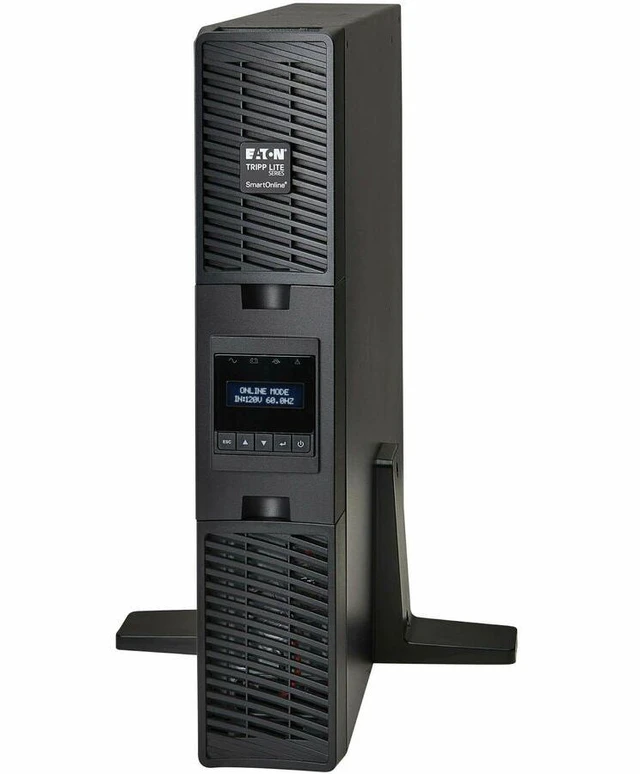 Alt view image 3 of 7 - Eaton Tripp Lite Series SmartOnline 3000VA 2700W 120V Double-Conversion Sine Wave UPS - 7 Outlets - Extended Run - Network Card Option - LCD, USB, DB9 - 2U Rack/Tower - TAA - SU3000RTXLCD2UTAA