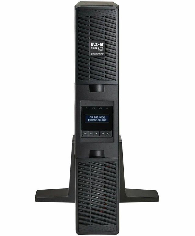 Alt view image 4 of 7 - Eaton Tripp Lite Series SmartOnline 3000VA 2700W 120V Double-Conversion Sine Wave UPS - 7 Outlets - Extended Run - Network Card Option - LCD, USB, DB9 - 2U Rack/Tower - TAA - SU3000RTXLCD2UTAA