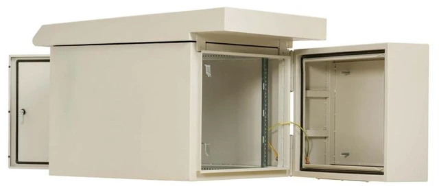 Alt view image 3 of 4 - Eaton Tripp Lite Series SmartRack Industrial Enclosure NEMA 3R Wall Mount - Metal Locking Hinged - Back Fan - Thermal Switch - 32 in. Depth - 9U - Gray - SRN3RG9USDP