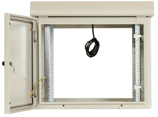 Alt view image 4 of 4 - Eaton Tripp Lite Series SmartRack Industrial Enclosure NEMA 3R Wall Mount - Metal Locking Hinged - Back Fan - Thermal Switch - 32 in. Depth - 9U - Gray - SRN3RG9USDP