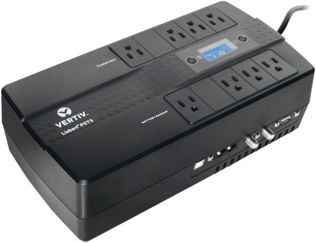 Main image of Vertiv Liebert PST5-660MT120, 660VA/400W Uninterruptible Power Supply, 8 Outlets, Surge Protection, Network Protection, Battery Backup