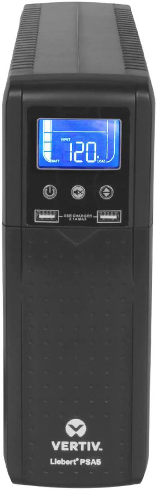 Alt view image 2 of 5 - Vertiv Liebert PSA5-1000MT120, 1000VA/600W 120V Uninterruptible Power Supply, 10 Outlets, USB Charging, Line Interactive, AVR, Battery Backup with Surge Protection