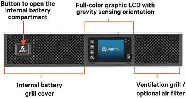 Alt view image 4 of 6 - Vertiv Liebert GXT5 500VA 120V UPS with SNMP/Webcard GXT5-500LVRT2UXLN