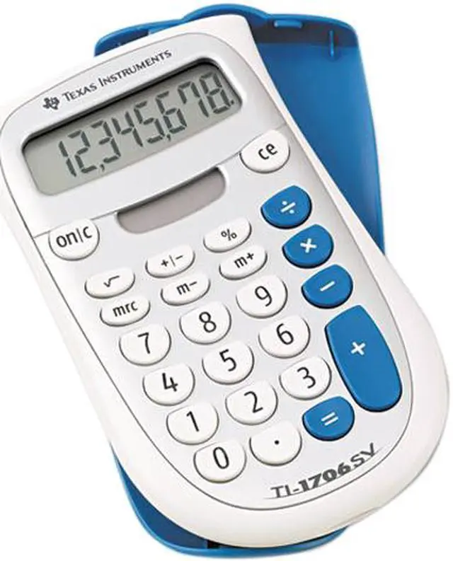 Main image of Texas Instruments TI-1706SV TI-1706SV Handheld Pocket Calculator, 8-Digit LCD
