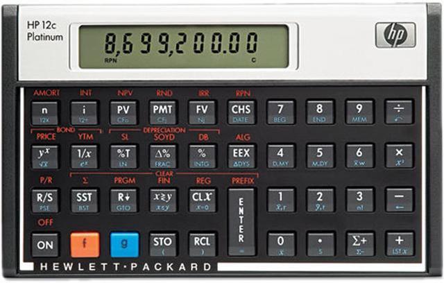 Main image of HP 12CP Platinum Financial Calculator, 10-Digit LCD