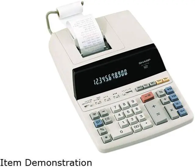 Main image of Sharp EL1197PIII EL1197PIII Two-Color Printing Desktop Calculator, 12-Digit Fluorescent,Black/Red