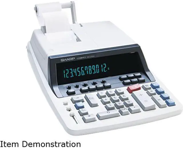 Main image of Sharp QS2760H QS2760H Two-Color Ribbon Printing Calculator, 12-Digit Fluorescent, Black/Red
