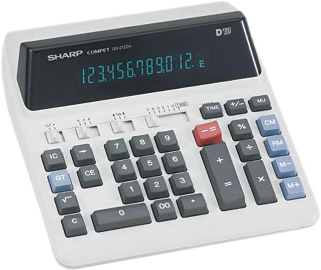 Sharp QS2122H QS-2122H Compact Desktop Calculator, 12-Digit