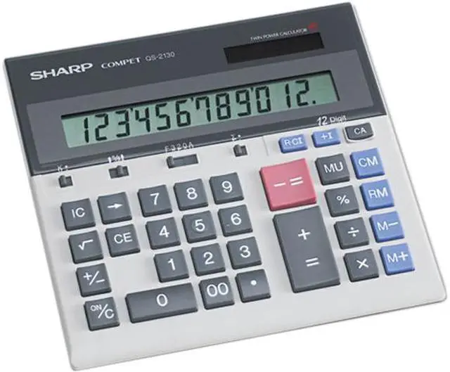 Main image of Sharp QS2130 QS-2130 Compact Desktop Calculator, 12-Digit LCD