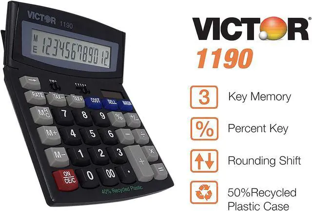 Alt view image 2 of 4 - Victor 1190 Executive Desktop Calculator, 12-Digit LCD