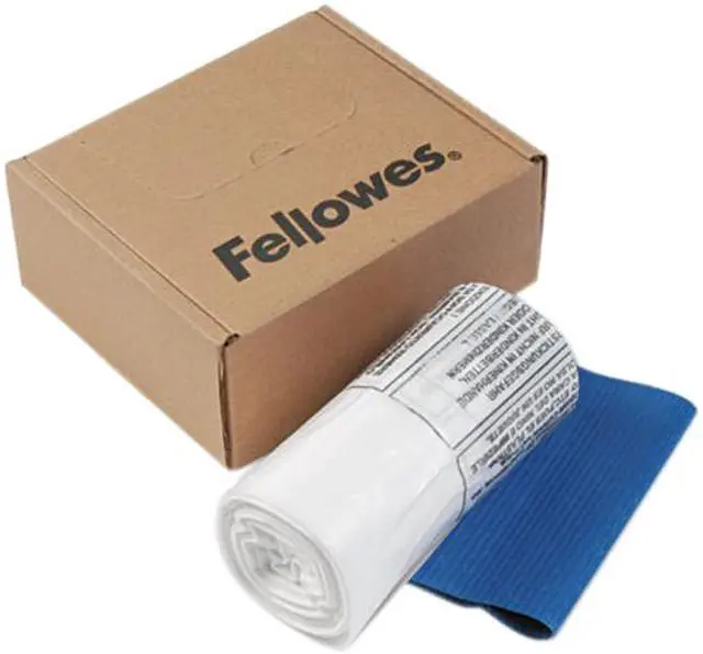 Main image of Fellowes 36052 Powershred Shredder Bags, 10 gal. Capacity, Clear, 100 Bags & Ties/Carton