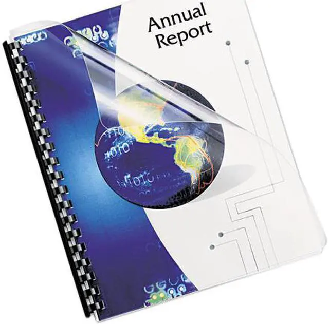 Main image of 52309 Fellowes Transparent PVC Binding System Covers, 8-3/4" x 11-1/4", Clear, 25/Pack
