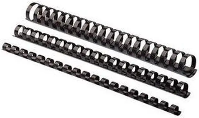 Main image of 52328 Fellowes Plastic Combs - Oval Back, 1", 200 Sheets, Black