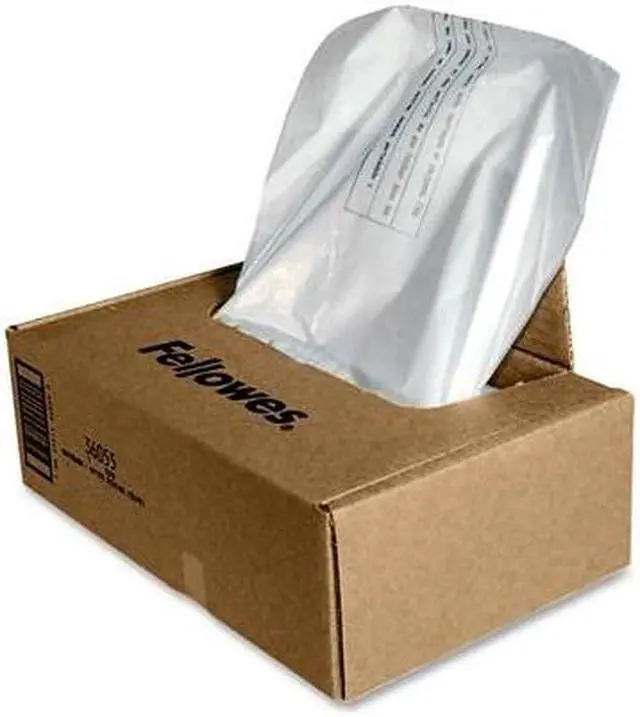 Main image of Fellowes 36055 Powershred Shredder Bags f/Models C-380, C-380C, Clear, 50 Bags & Ties/Carton