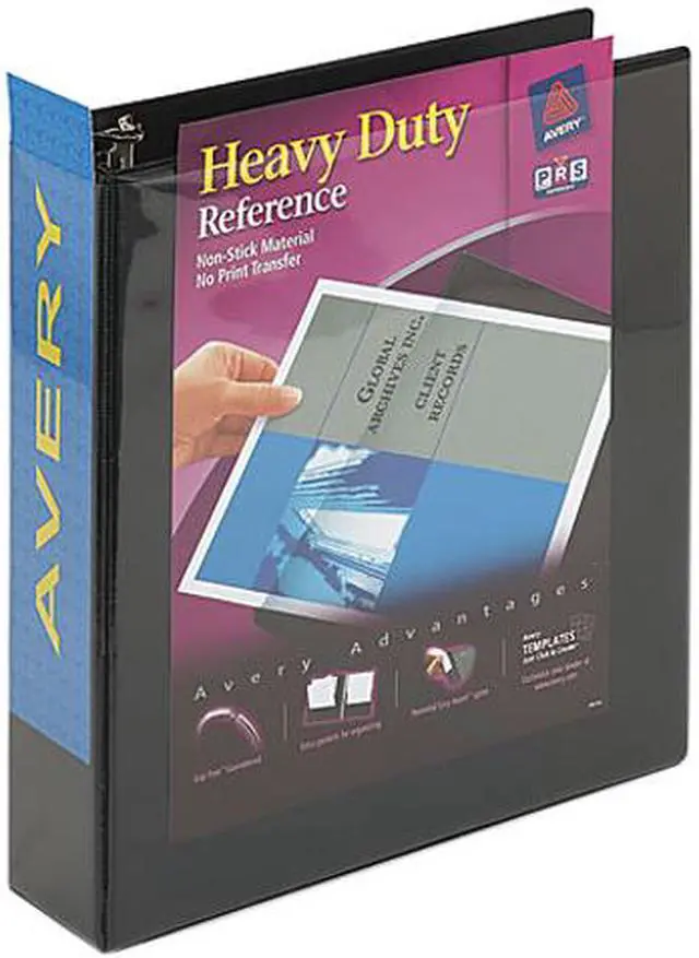 Main image of Avery 05500 Nonstick Heavy-Duty Round Ring View Binder, 2" Capacity, Black