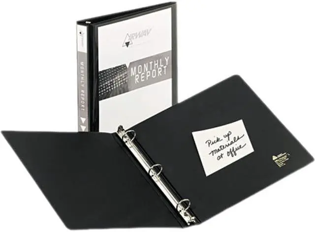 Main image of Avery 05710 Economy Vinyl Round Ring View Binder, 1" Capacity, Black