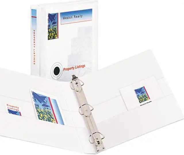 Main image of Avery 09301 Durable Slant Easy Insert Ring View Binder, 1" Capacity, White