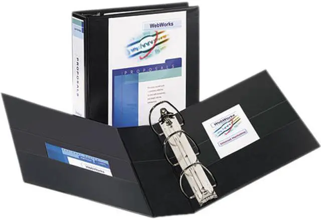 Main image of Avery 09700 Durable Slant Easy Insert Ring View Binder, 3" Capacity, Black