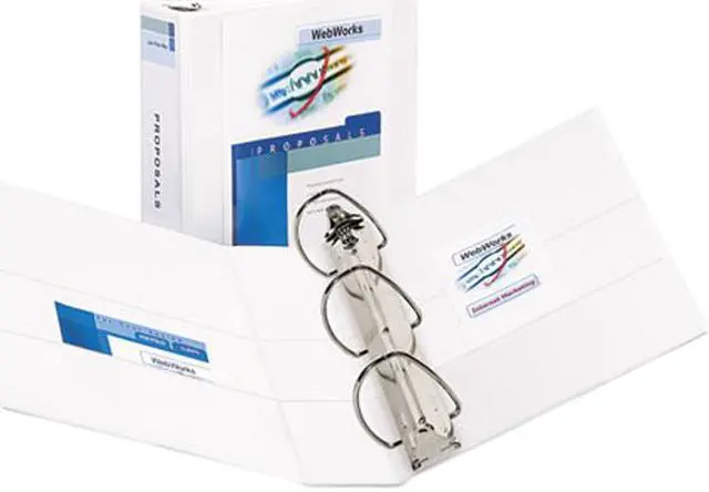 Main image of Avery 09701 Durable Slant Easy Insert Ring View Binder, 3" Capacity, White