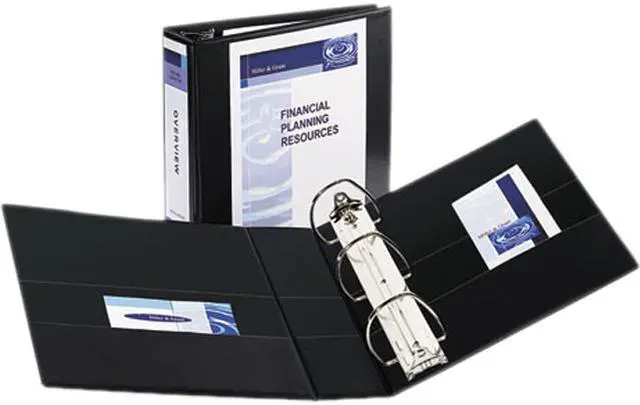 Main image of Avery 09800 Durable Slant Easy Insert Ring View Binder, 4" Capacity, Black
