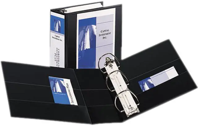 Main image of Avery 09900 Durable Slant Easy Insert Ring View Binder, 5" Capacity, Black