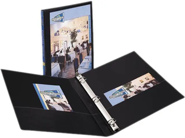 Main image of Avery 17001 Durable Vinyl EZ-Turn Ring View Binder, 11 x 8-1/2, 1/2" Capacity, Black