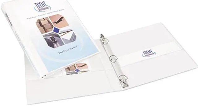 Main image of Avery 17002 Durable Vinyl EZ-Turn Ring View Binder, 11 x 8-1/2, 1/2" Capacity, White