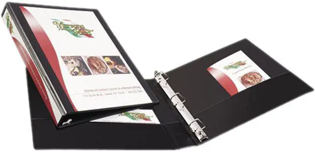 Main image of Avery 17011 Durable Vinyl EZ-Turn Ring View Binder, 11 x 8-1/2, 1" Capacity, Black
