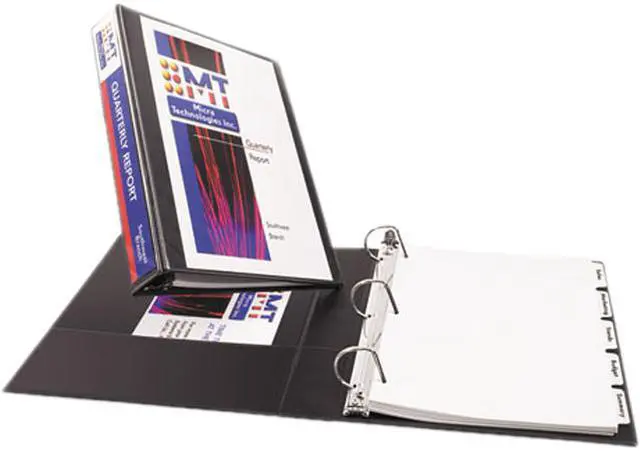 Main image of Avery 17021 Durable Vinyl EZ-Turn Ring View Binder, 11 x 8-1/2, 1-1/2" Capacity, Black