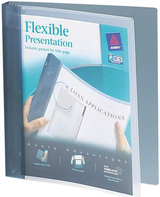 Main image of Avery 17676 Flexible Round Ring Presentation Binder, 1" Capacity, Gray