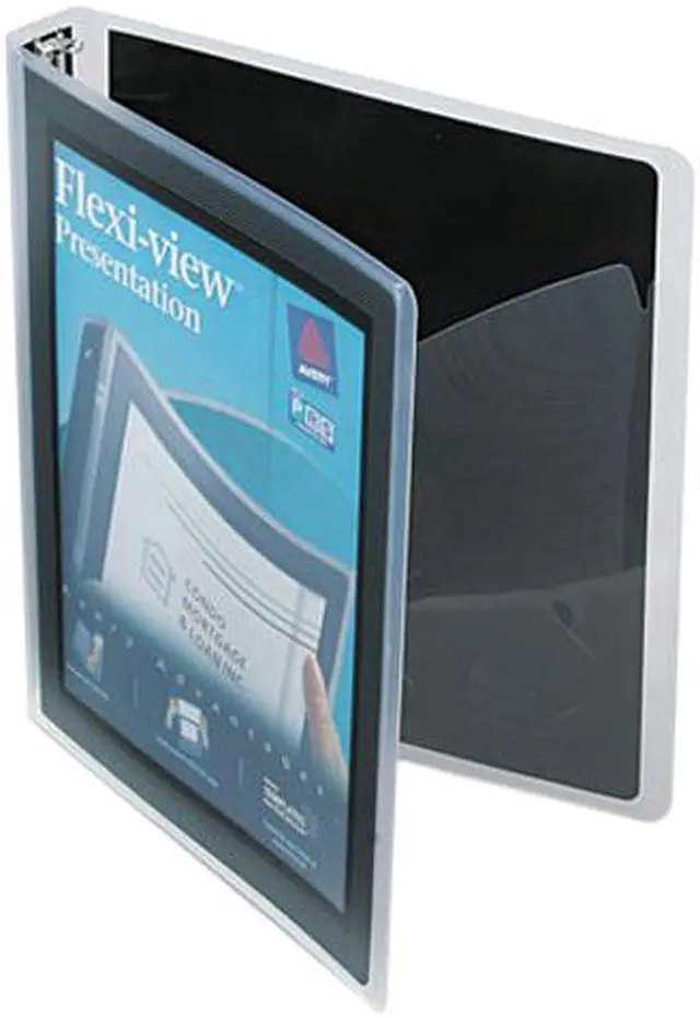 Main image of Avery 17686 Flexi-View Round-Ring Presentation View Binder, 1" Capacity, Black