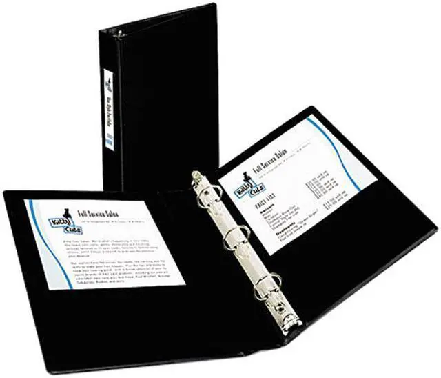 Main image of Avery 27257 Durable EZ-Turn Ring Reference Binder, 8-1/2 x 5-1/2, 1" Capacity, Black