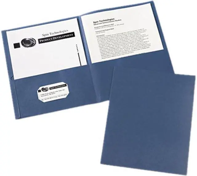 Main image of Avery Two-Pocket Folders, 25 Folders, Dark Blue (47985)