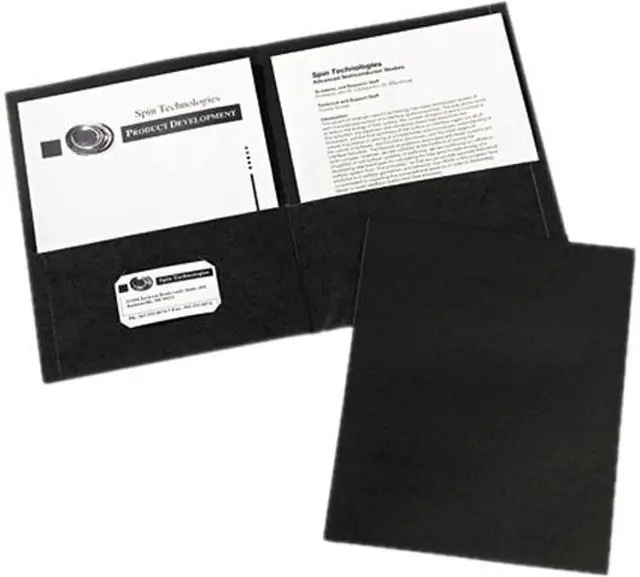 Main image of Avery Two-Pocket Folders, 25 Folders, Black (47988)