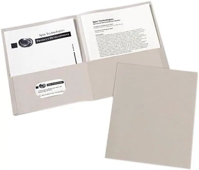 Main image of Avery Two-Pocket Folders, 25 Folders, Gray (47990)