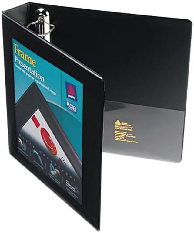 Main image of Avery 68058 Framed View Binder With One Touch Locking EZD Rings, 1-1/2" Capacity, Black