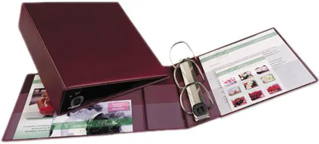 Main image of Avery 79363 Heavy-Duty Vinyl EZD Ring Reference Binder, 3" Capacity, Maroon