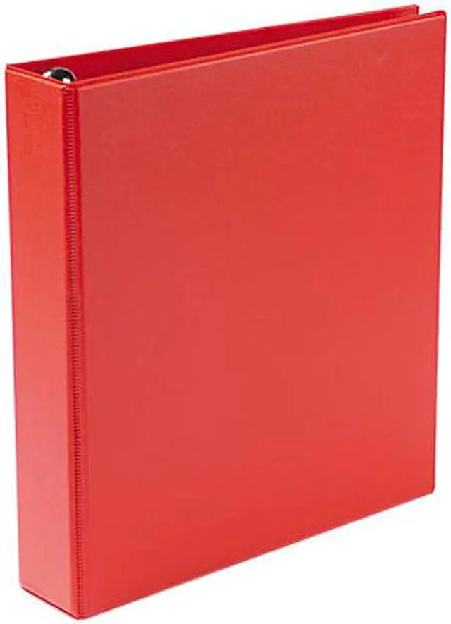 Main image of Avery 79585 Heavy-Duty Vinyl EZD Ring Reference Binder, 1-1/2" Capacity, Red