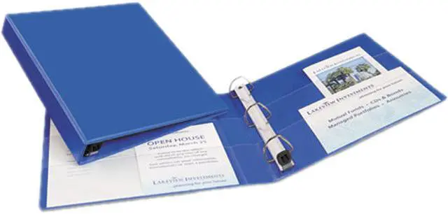Main image of Avery 79889 Heavy-Duty Vinyl EZD Ring Reference Binder, 1" Capacity, Blue