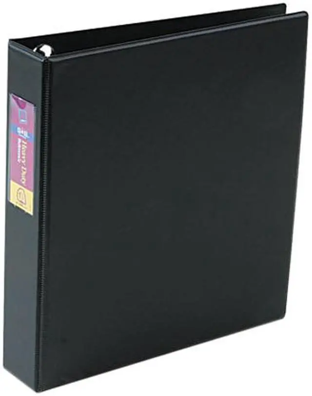 Main image of Avery 79991 Heavy-Duty Vinyl EZD Ring Reference Binder, Label Holder, 1-1/2" Cap, Black