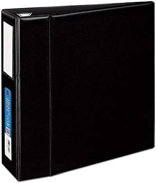Main image of Avery 79994 Heavy-Duty Vinyl EZD Ring Reference Binder, Label Holder, 4" Capacity, Black