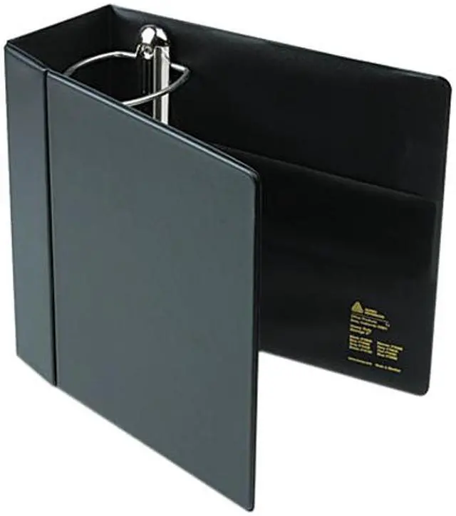 Main image of Avery 79996 Heavy-Duty Vinyl EZD Reference Binder With Label Holder, 5" Capacity, Black