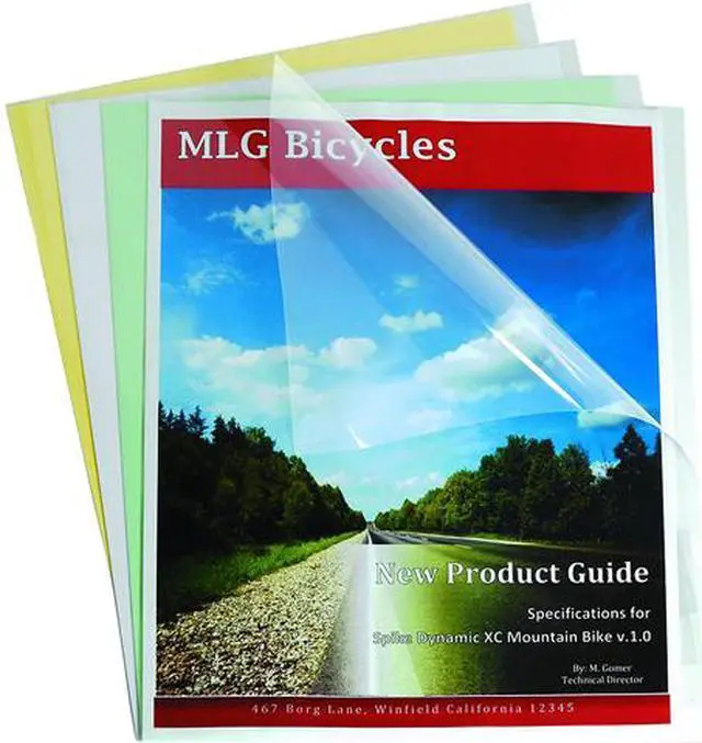 Main image of C-line 31347 Polypropylene No-Punch Report Cover, Letter, 60 Sheet Capacity, Clear, 100/Box