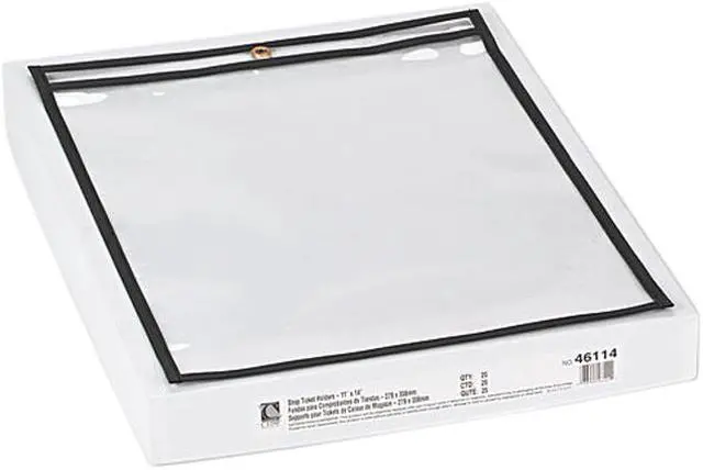 Main image of C-line 46114 Shop Ticket Holders, 11 x 14, Clear Front & Back w/Black Stitching, 25/Box