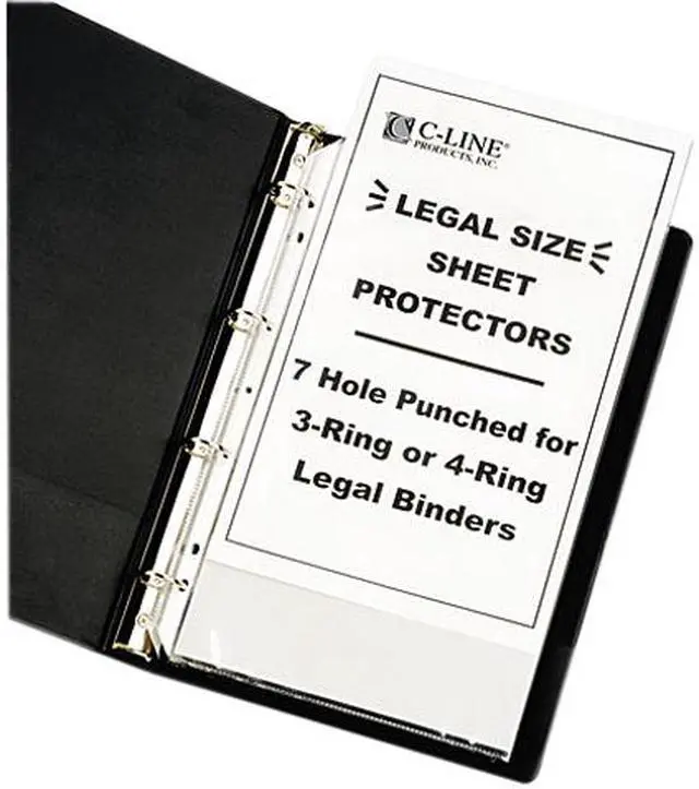 Main image of C-line 62047 Top-Load Polypropylene Sheet Protectors, Heavy, Legal, Clear, 50/Box