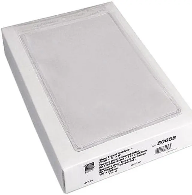 Main image of C-line 80058 Vinyl Shop Seal Ticket Holders, Top-Load, 5 x 8, Clear, 50/Box