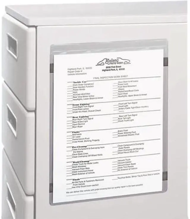Main image of C-line 83911 Magnetic Shop Ticket Holders, Letter, Clear Vinyl, 15/Box